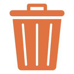 A trash can icon