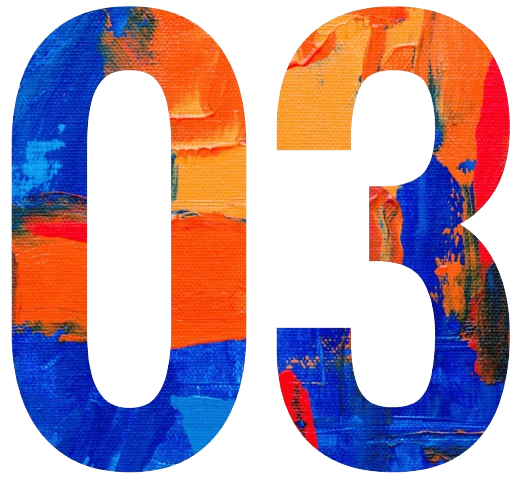 The numbers 0 and 3.