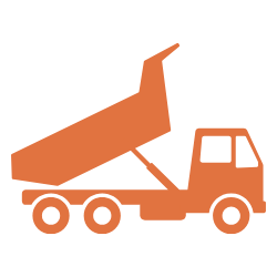A dump truck icon