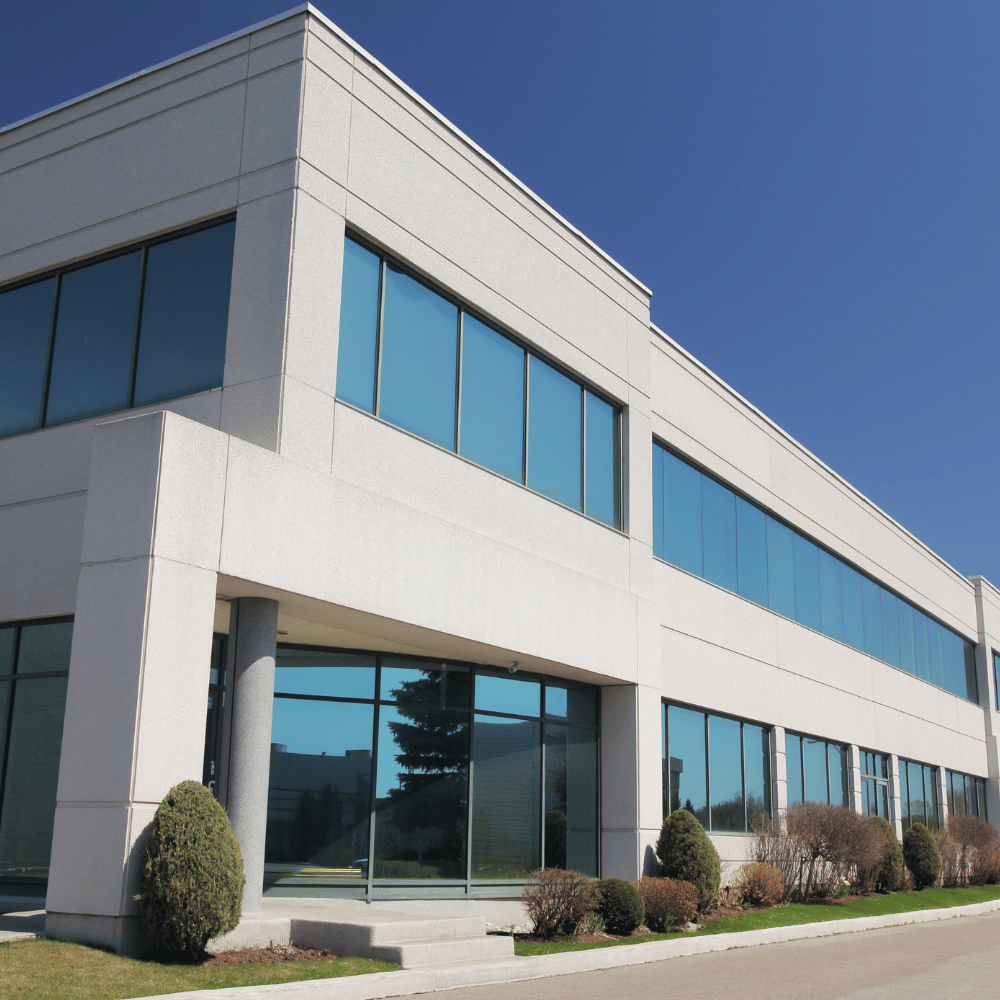 An office building ready for junk removal services.