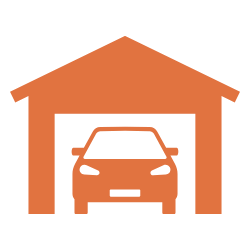 Car in carport icon